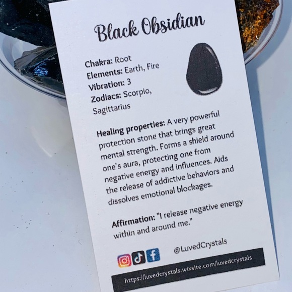 Mixed Obsidian Crystal - Picture 1 of 3